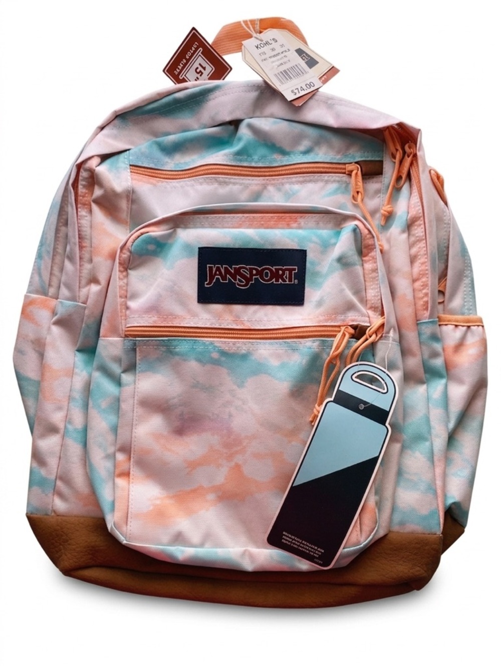 Jansport Tie-Dye Backpack in Pink, Blue & Tan